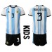 Argentina Nicolas Tagliafico #3 Dětské Oblečení Domácí Dres MS 2022 Krátkým Rukávem (+ trenýrky)